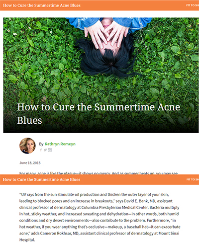 How to Cure the Summertime Acne Blues