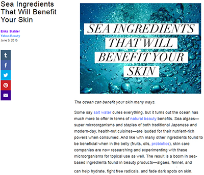 Sea Ingredients That Will Benefit Your Skin