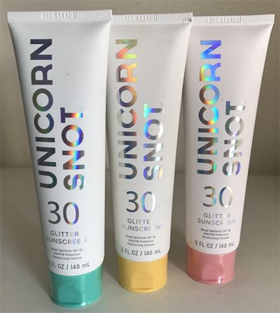 Unicorn Snot Glitter Sunscreen Product Review